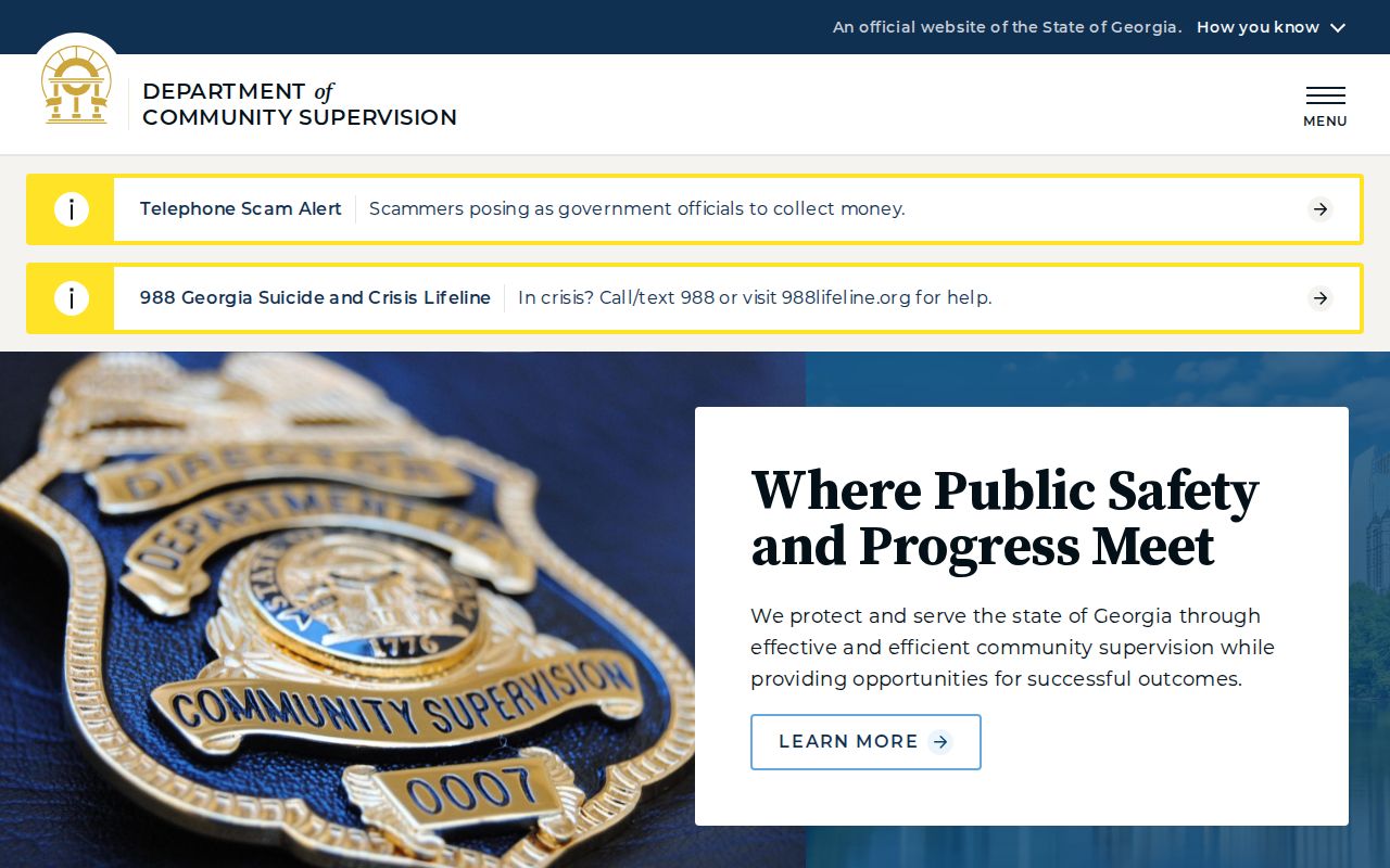 Georgia community supervision information related to McDuffie County registrants